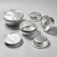 Conteneur rond en aluminium épais de 9 pouces, jetable, avec couvercle, pour la restauration à emporter, logo personnalisé, vente en gros