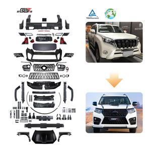 Pièces de pare-chocs et de phares GBT populaires pour Toyota <span class=keywords><strong>Land</strong></span> <span class=keywords><strong>Cruiser</strong></span> <span class=keywords><strong>150</strong></span> Prado, mise à niveau du modèle Prado 2010-2017 vers le modèle E 2018, accessoires pour modèle Prado - Product Image 1