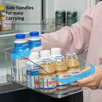 Étagère de rangement pour épices sous l'évier, grande capacité, transparente, en plastique, avec roulettes, multifonctionnelle, facile à assembler