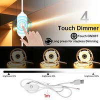 Câble d'extension avec variateur de lumière tactile USB DC5V 1-1.5A pour bande LED