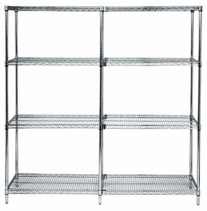 סין ייצור מטרו מסחרי 4 שכבה מתכוונן כרום פלדה אחסון מדפי חוט מדפי - Product Image 3