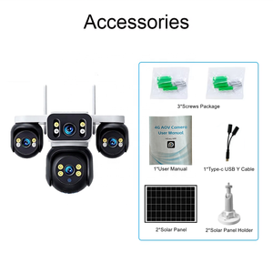 Cámara <span class=keywords><strong>de</strong></span> Seguridad Solar 4G <span class=keywords><strong>de</strong></span> 8MP, 4 Lentes, 12X PTZ, 16W <span class=keywords><strong>de</strong></span> Bajo Consumo, AOV, Inalámbrica para Exteriores, Compatible con HiEasy, IP66, a Todo Color - Product Image 3
