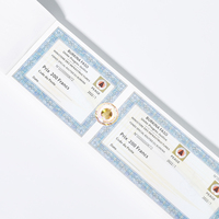 Feuille d'estampage à chaud hologramme bande étiquette autocollant de sécurité anti-contrefaçon pour livret billet Coupon livret