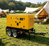 Générateur diesel mobile 25 kVA 30 kVA 40 kVA 50 kVA 60 kVA 100 kVA 150 kVA 200 kVA 250 kVA avec remorque, générateur diesel silencieux