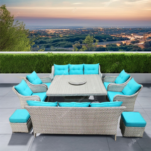 Set di Mobili da Giardino con <span class=keywords><strong>Grande</strong></span> <span class=keywords><strong>Tavolo</strong></span> da Pranzo, Divani e Sedie in Rattan per Esterni - Product Image 3