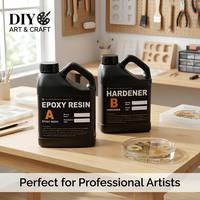 Kit de résine époxy 1:1 sans bulles pour coulée profonde 64oz, colle de moulage cristalline haute dureté pour la préservation des fleurs et des bibelots