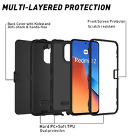 Accessoires de téléphone portable 4 en 1 Protection Defender Case Pour redmi 12 4G coque de téléphone
