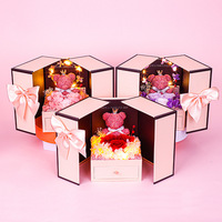 Boîte à bijoux en rose éternelle en gros, roses réelles préservées pour Noël, la Saint-Valentin, la fête des mères, la remise des diplômes, l'anniversaire