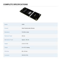 Module de potentiomètre coulissant 30 mm, sortie analogique linéaire 10K, fader 3 broches pour Arduino, contrôle de vitesse audio et d'éclairage