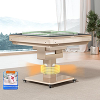 Table de mahjong automatique de luxe avec roues pliantes en métal silencieuses pour le divertissement