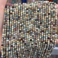 Nouvelles perles carrées facettées en œil de tigre naturel de 3 mm, perles de pierre précieuse rubis, pierre de guérison pour la fabrication de bijoux DIY, brin complet