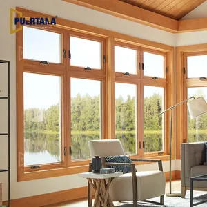 Aluminum Wood Window Wood Clad Aluminium Frame Timber Casement Windows