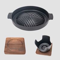 Mini poêles à alcool japonais sans fumée, Portable Teppanyaki Table de Table Hibachi Yakitori Barbecue ensemble de grilles