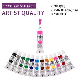 Xin Bowen Top sale 12ml 12 Colors New Style Factory Direct Professional Oil Colored Paint Art Set for Artist