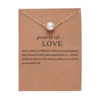Vnox — collier avec pendentif libellule, éléphant, hibou, perle en or, chaîne Animal, avec carte de Message
