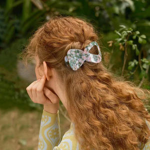 Xinmei-Pince à cheveux rétro incurvée vintage incassable pour femmes, pince à cheveux plate, Concord français - Product Image 2