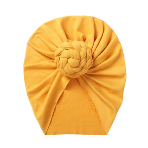 Turbante con lazos para bebés de alta calidad al por mayor, turbante grande de Color caramelo para primavera y otoño para niñas, personalizado para niños - Product Image 6