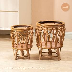 Maceta de Ratán Nórdica, Ligera, de Madera, para Plantas de Interior, Sala de Estar, Balcón, Decoración del Hogar, Bonsái Grande, Plantas Verdes - Product Image 3