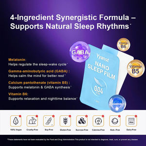 OEM/ODM, Ayuda para Dormir con Melatonina de Disolución Rápida, Vegana, Sin Gluten, Ingredientes Naturales, Apoya los Ritmos Naturales del Sueño, para Adultos - Product Image 5