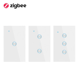 Interruptor de Pared Táctil Zigbee 3.0 Tuya con Precio Mayorista Personalizado para EE. UU., Interruptor Inteligente Inalámbrico con Interruptor Cóncavo, WiFi, Hogar Inteligente - Product Image 1