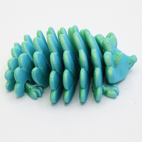 Jouet hérisson articulé personnalisé en acier inoxydable fluorescent dégradable, usiné CNC par électroérosion à fil