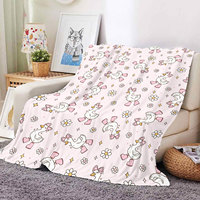 Couverture en flanelle douce à imprimé dessin animé mignon, personnalisée, confortable et légère, pour la sieste des enfants, couverture de poussette pour bébé, couverture de canapé-lit