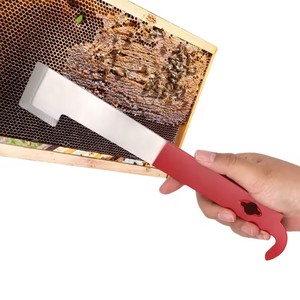 Nghề nuôi ong công cụ thiết lập thép không gỉ Pry Bar & j-hình scraper bán màu Đỏ Hive Bìa Opener & Cleaner Điều kiện Mới - Product Image 5