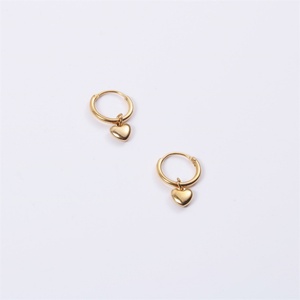 Nuevos Aretes de Aro con Forma de Corazón, Elegantes y Delicados, Chapados en Oro de 18K, Regalo para Bodas y Fiestas Coreanas - Product Image 1