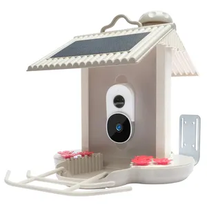 Hi Birds 1.5L 2MP videocamere pannelli solari Smart Humming Bird Feeder con notifica della fotocamera Webcam esterna Wireless 1080p