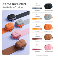 Sac de rangement universel mini coloré et étanche avec double fermeture éclair, étui de transport portable AMagisn pour accessoires d'appareil photo sportif
