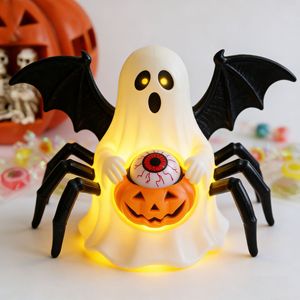 Lanterne citrouille en plastique à piles, bougie électronique LED, utilisation intérieure, fournitures de décoration pour fête d'Halloween - Product Image 1