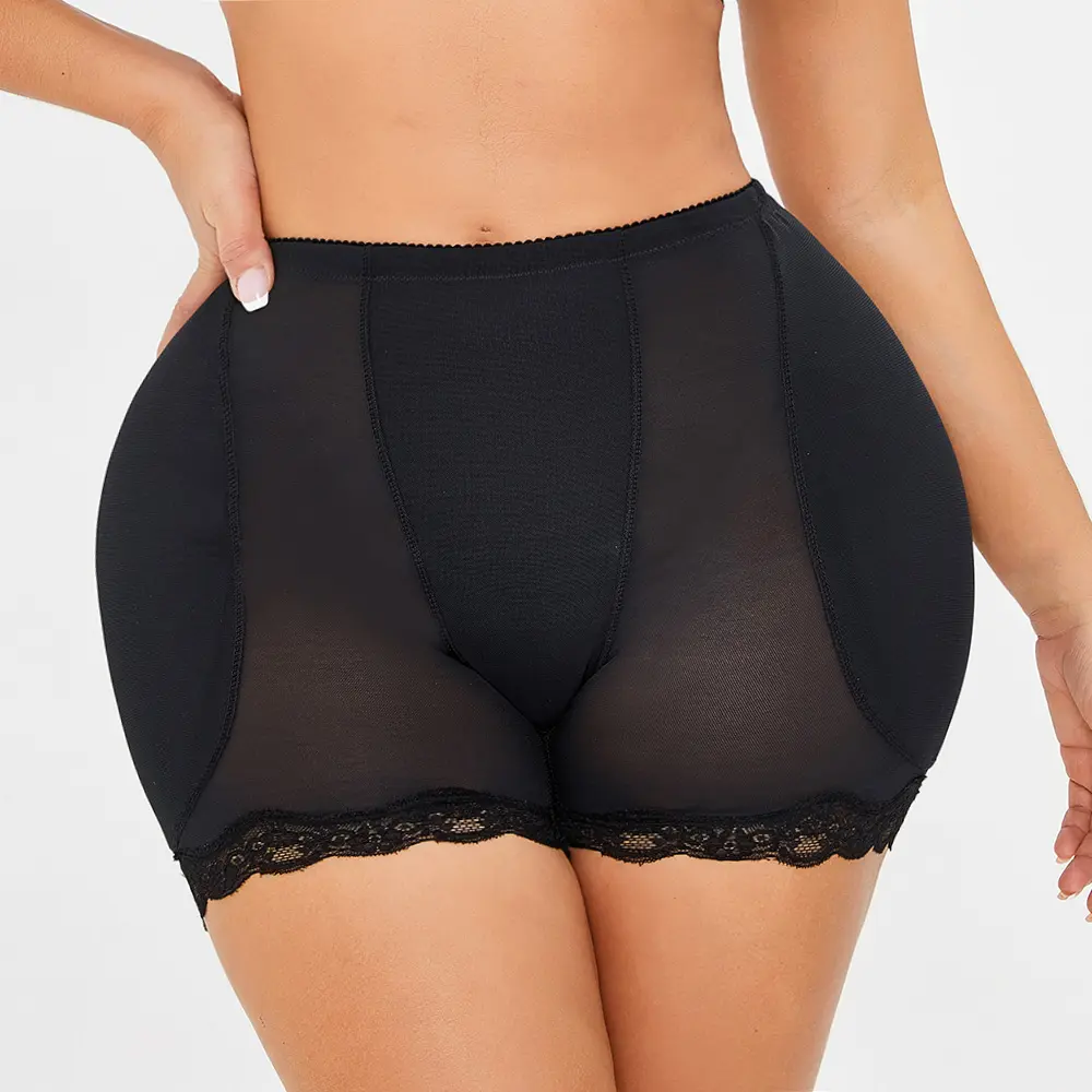 women sexy lace butt pads fake butt shaper butt hip enhancer short fake ass push up buttock shapewear