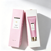 Boîte d'emballage cosmétique de luxe personnalisée en carton fin pliable avec impression dorée, boîte cadeau champagne