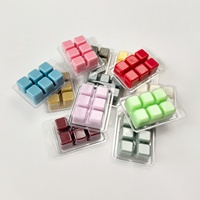 Vente en gros de brûleurs de cire aromatisés pour la maison sans fumée, cubes de bougie de cire de soja, kit de cire de soja DIY de marque privée personnalisée