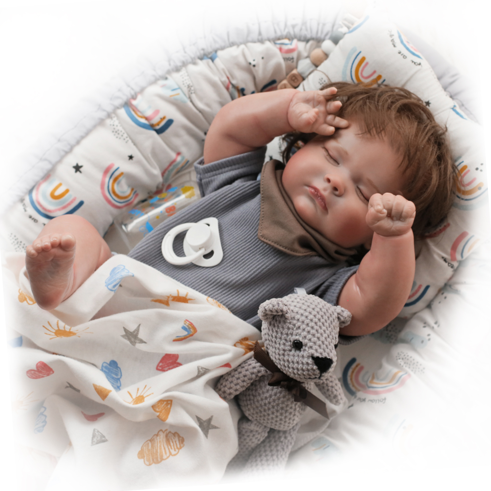 Wholesale New Design 50cm Reborn doll Silicone Cute Realistic Doll 20 Inch Vinyl Realistic Dolls for girl Princess Kid DIY