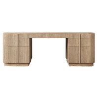 Bureau en bois massif, vente en gros directe d'usine, style américain moderne minimaliste, table de toilette sculptée rétro, personnalisable