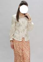 Malaisie Baju Kurung Femme Musulmane Modeste Ensemble 2 Pièces Broderie Florale Paillettes Haut Jupe Longue Personnalisable ODM OEM Vente en Gros et Petites Commandes