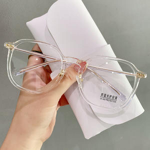 Yc335 A1 Montura de Gafas Redondas para Mujer, TR90, Protección Anti Luz Azul, Montura Completa, Lentes Planas para Miopía - Product Image 5