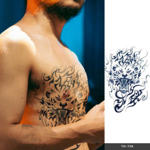 Autocollant de <span class=keywords><strong>tatouage</strong></span> <span class=keywords><strong>tigre</strong></span> imperméable personnalisé <span class=keywords><strong>tatouage</strong></span> temporaire jaguas coloré pour hommes et femmes - Product Image 2