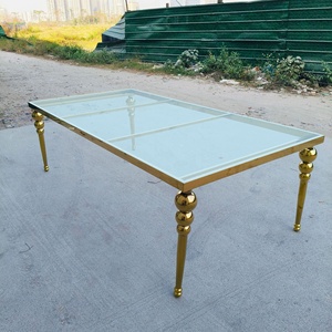 Modern Luxury Convertible Waterproof Stainless Steel Round Dining <b>Table</b> for Hotel Wedding Home Events - Product Image 3