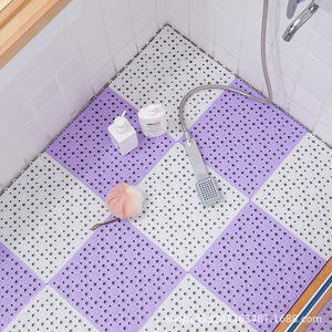 Neue sichere große Löcher Schnellt rocknende wasserdichte rutsch feste <span class=keywords><strong>Massage</strong></span>-Bade matte Badezimmer boden Schwarz-weiße Fuß teppiche Rutsch feste Badewannen matte - Product Image 1
