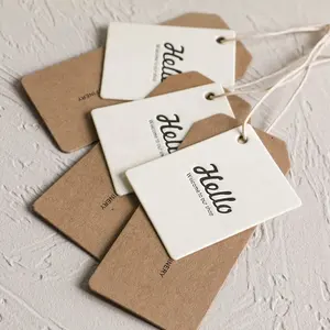 Benutzer definiertes Design Logo Papier hängen Tags Kleidung HangTags Label Hangtags Kleidungs stück Zubehör