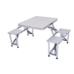<span class=keywords><strong>Mesa</strong></span> plegable de aleación de aluminio de alta calidad, <span class=keywords><strong>mesa</strong></span> plegable portátil y juego de sillas para Picnic al aire libre, Camping - Product Image 1
