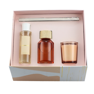 <span class=keywords><strong>Diffusore</strong></span> a lamella di olio essenziale di decorazione domestica di aromaterapia di grande capacità su ordinazione all'ingrosso 320ml con il regalo delle candele dell'olio di ricarica - Product Image 2