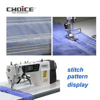 Machine à coudre industrielle à point noué à aiguille simple, alimentation manuelle, écran tactile, pour tissus, modèle GC-R6N-S1