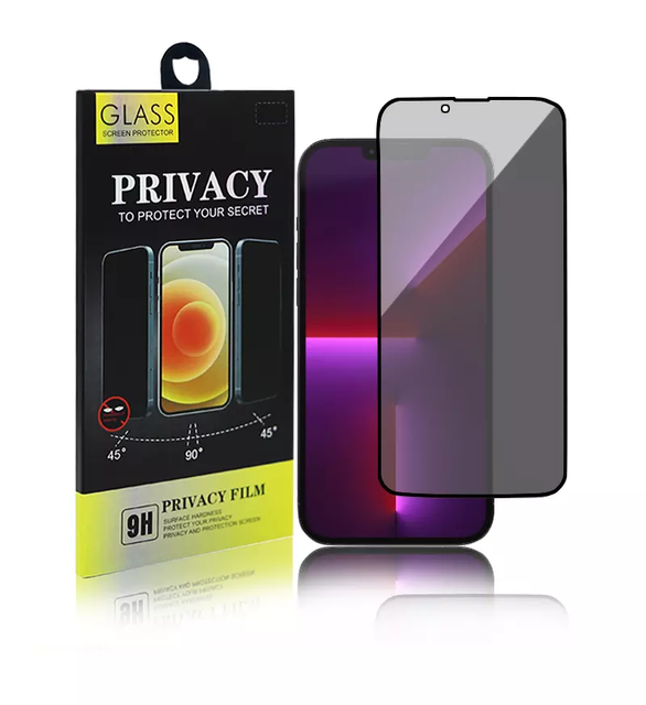 For Iphone 6 7 8 11 12 13 14 Pro Xs Max Plus Xr X High Quality Privacy Anti Spy Tempered Glass Screen Protector Packaging