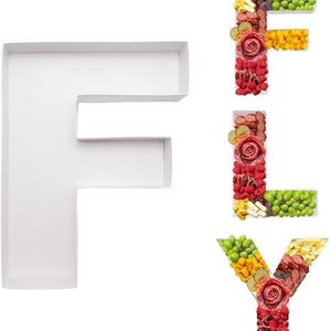 กล่องกระดาษแข็งรูปตัว F ขนาด 12 นิ้ว สำหรับใส่ของตกแต่งกลางโต๊ะ ใส่อาหาร หรือชาร์กูเตอรี - Product Image 6