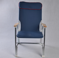 Caravan Premium Recliner Pliant Xl Inclinable Pliant Rembourré Marine Rembourré Aluminium Chaise Longue-Dossier Haut