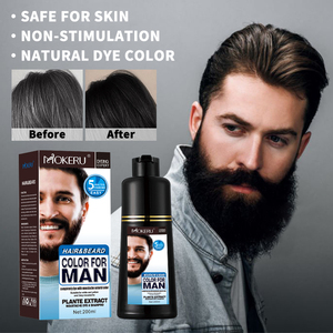 Shampooing colorant pour barbe en vrac de marque privée 200ML teinture rapide et produit facile à utiliser pour cheveux et barbe pour <span class=keywords><strong>homme</strong></span> - Product Image 2