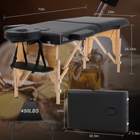 Table de Massage en cuir PU, Portable, deux pliantes, avec sac de transport, pour Salon, vente en gros, offre spéciale